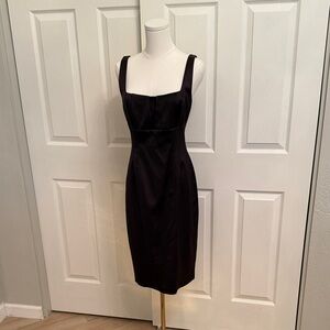 David Meister Black Midi Dress